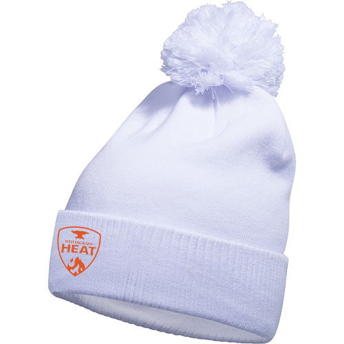 WM Heat Pom Beanie - White