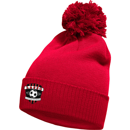 LASSO Cuffed Pom Beanie - Red